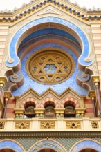 Exterior view of the Jubilee or Jerusalem Synagogue in Prague, Czech Republic, Europe