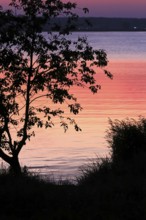 Evening sky at the Baltic Sea near Peenemünde, September, Mecklenburg-Western Pomerania, Germany,