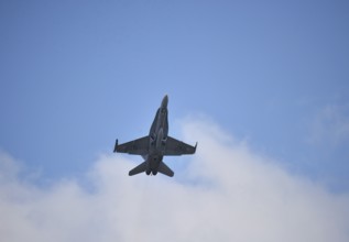 F 18 fighter aircraft during an Air Defender air force exercise, Schleswig-Holstein, Germany,