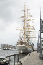 Sailing ship, training ship Germany, three-master, Bremerhaven, Germany, Europe