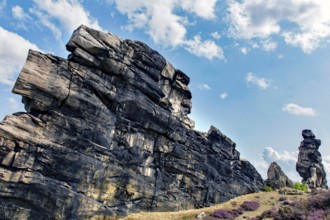 The Devil's Wall. The most striking part of the Devil's Wall is located from Weddersleben to