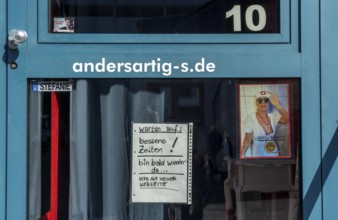 Closed brothels, Puff-Strasse in Essen, Stahlstrasse, Effects of the coronavirus pandemic in