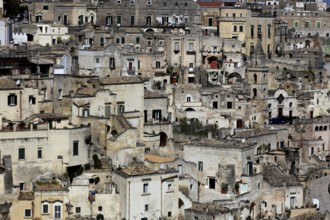 Old town, Sassi, Sassi di Matera cave settlements, UNESCO World Heritage Site, Matera, Basilicata,