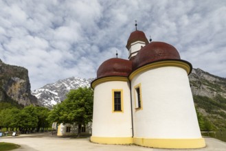 Pilgrimage church of St Bartholomä, Schönau am Königssee, Berchtesgadener Land, Bavaria, Germany,