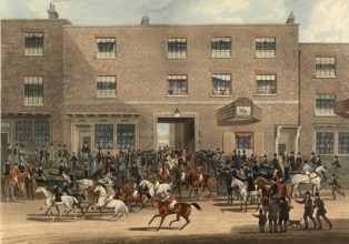 St Albans Grand Steeple Chase on 8 March, 1832, a famous horse race over cross-country tracks in