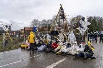 Beginning of the eviction of the Lützerath hamlet, camp of climate activists and squatters, at the