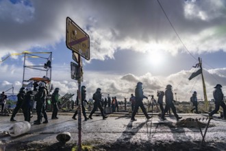 Beginning of the eviction of the Lützerath hamlet, camp of climate activists and squatters, at the