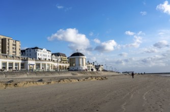 Skyline of the North Sea island of Borkum, East Frisia, Lower Saxony, Germany, Europe