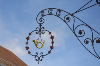 Nose sign from Gasthof Zur Post, Schwäbisch Hall, Baden-Württembnerg, Germany, Europe