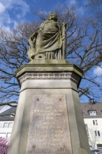 War memorial for the Wars of Unification, unveiled in 1877, Markt, Siegen, North Rhine-Westphalia,