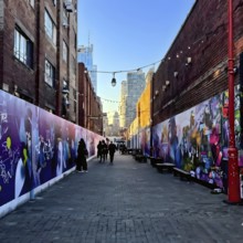 AI generated street art graffiti tour featuring immersive murals and interactive elements in