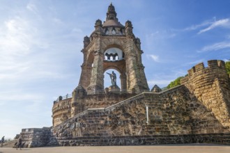 Kaiser Wilhelm Monument, Porta Westfalica, Weser Valley, Weserbergland, North Rhine-Westphalia,