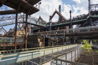 Former steelworks, Völklingen Ironworks, UNESCO World Heritage Site, Völklingen, Saarland, Germany,