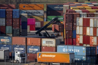 Container Handling Centre, Gateway West Terminal, Logport 2, in Duisburg on the Rhine, North