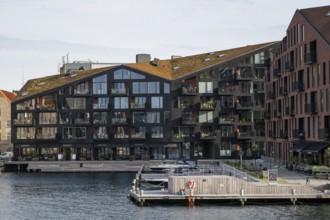 Contemporary architecture, Krøyers Square residential complex, inspired by historic warehouses,