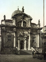 Ragusa. Chiesa San Biago, today Dubrovnik, Croatia, around 1890, Historical, digitally restored