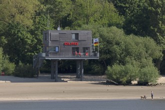 DLRG tower, beach, Rissener Ufer, Hamburg, Germany, Europe