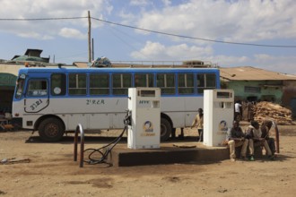 In the highlands of Abyssinia, in the Semien Mountains, Semien Mountains, village of Debark, petrol