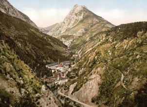 Toscolana Toscolano valley near Maino, General view, Lake Garda, Italy, Historical, digitally