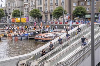 New bicycle car park at Amsterdam Central Station, Stationsplein, space for around 7000 bicycles,