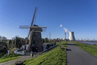 The Doel nuclear power plant on the Scheldt, one of two nuclear power plants in Belgium, consists