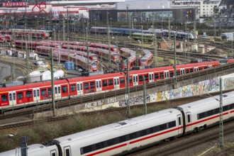 DB Regio stabling facility in Cologne Deutzerfeld, where suburban trains and regional trains wait