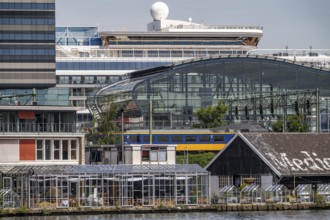 The cruise ship Norwegian Dawn at the Passenger Terminal Amsterdam, Cruise Port Amsterdam, belongs