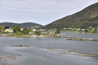 Houses on a fjord landscape in Norway