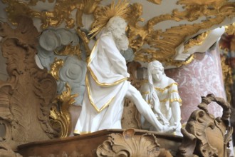 Interior of the Cistercian Abbey Church Fürstenfeld in Fürstenfeldbruck, Upper Bavaria, Bavaria,