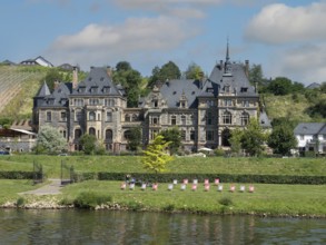 Lieser Castle built in 1885 in Bernkastel-Kues, Lieser, Moselle, Rhineland-Palatinate, Germany,