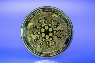 Adalevea, ADA, cryptocurrency, symbol coin, optical placeholder for the digital currency,