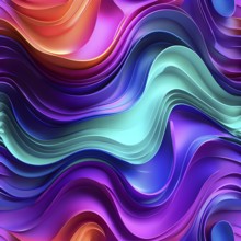 3d rendering of colorful abstract changing glass design, AI generated