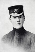 Winston S. Churchill 1874 to 1965 as gentleman cadet from A Roving Commission by Winston S.