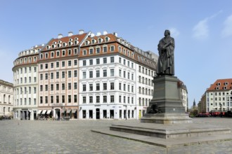 Martin Luther statue, Neumarkt square, Dresden, Saxony, Germany, Europe