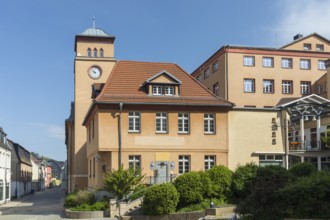 New town hall in Lichtenstein, Saxony, Germany, Europe