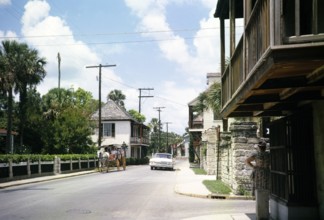 The oldest house, Francis, Street, St. Augustine, Florida, USA 1963