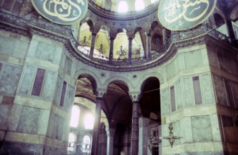 The interior of the church museum of the Hagia Sofia Mosque, Istanbul, Turkey, 1997, Asia