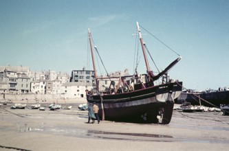 Francis Stevens fishing boat, St Ives, Cornwall, England, United Kingdom September 1960