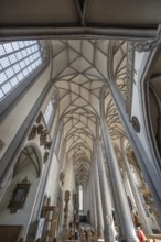 Aisle with vault of the late Gothic church of St George, built between 1427 and 1505, church,