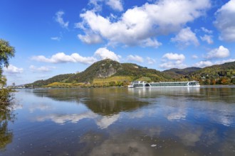 Drachenfels, a mountain in the Siebengebirge on the Rhine between Bad Honnef and Königswinter, with