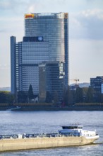 Skyline Bonn on the Rhine, in front the UNFCCC Secretariat of the Framework Convention on Climate