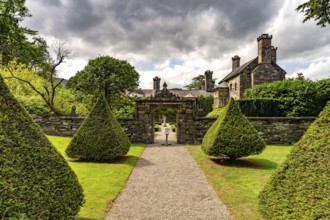 Gwydir Castle manor house and park in LlaNorth Rhine-Westphalia, Wales, Great Britain