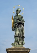 Statue of John of Nepomuk, Charles Bridge, Prague - Praha, Czech Republic, Europe