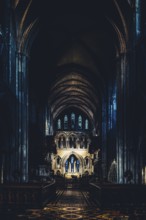 St patrick cathedral in Dublin at Christmas time in Ireland