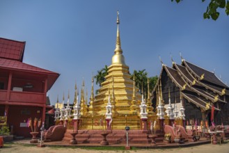 Golden stupa of Wat Phantao, Chiang Mai, Thailand, Asia