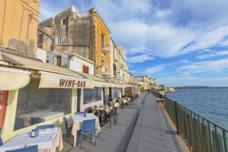 Alfeo promenade, Ortygia, Syracuse, Sicily, Italy, Europe