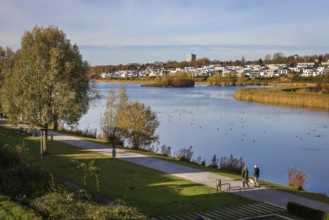 Dortmund, North Rhine-Westphalia, Germany, Phoenix Lake. A former industrial wasteland of 99