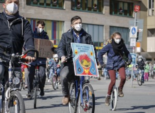 Essen, North Rhine-Westphalia, Germany - Fridays for Future, climate activists demonstrate in times