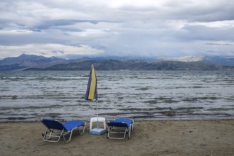 Kalamaki, Corfu, Greece, View from Kalamaki beach in the north-east of the Greek island of Corfu