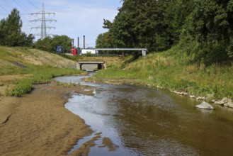 Bottrop, North Rhine-Westphalia, Germany, Renaturalised Boye, the tributary of the Emscher, was